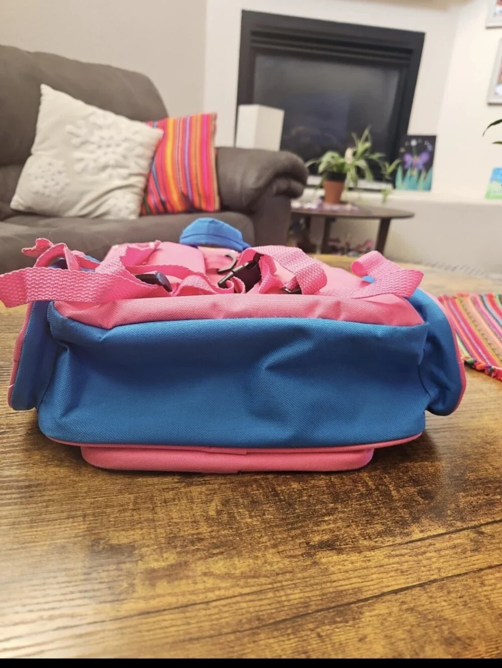 Little Kid Rainbow Cloud Backpack - Blue & Pink